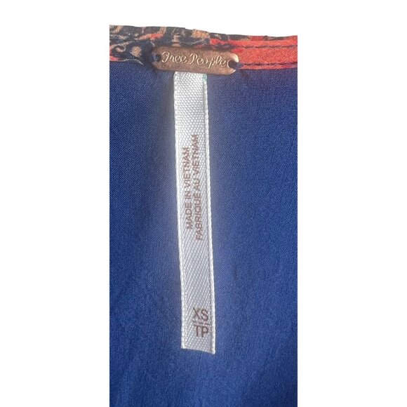 Free People Teegan Floral Print Long Sleeve Wrap Mini Dress Asymmetrical X-Small - Picture 10 of 16